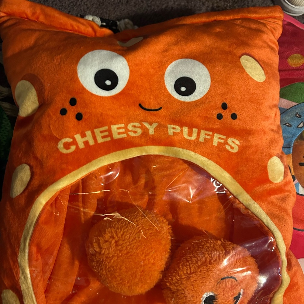 Cheesy Puffs Orange Plush Toy